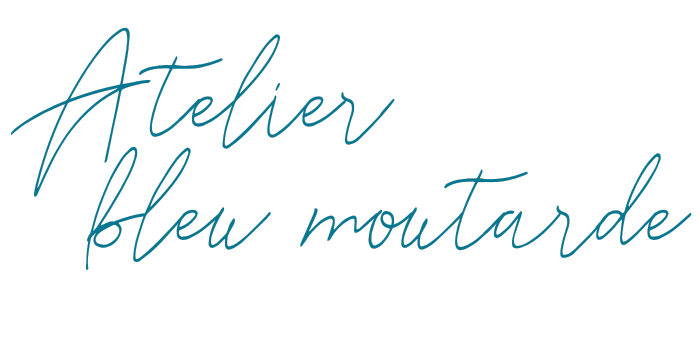 Atelier bleu moutarde décoration d'intérieur coaching déco logo
