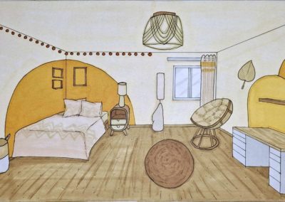 Décoration d’une chambre jaune pour une ado à Lamorlaye